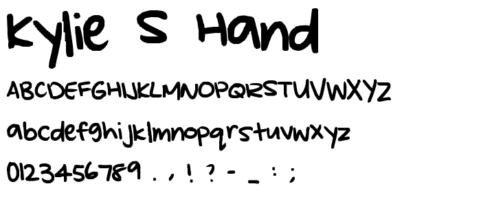kylie_s hand font